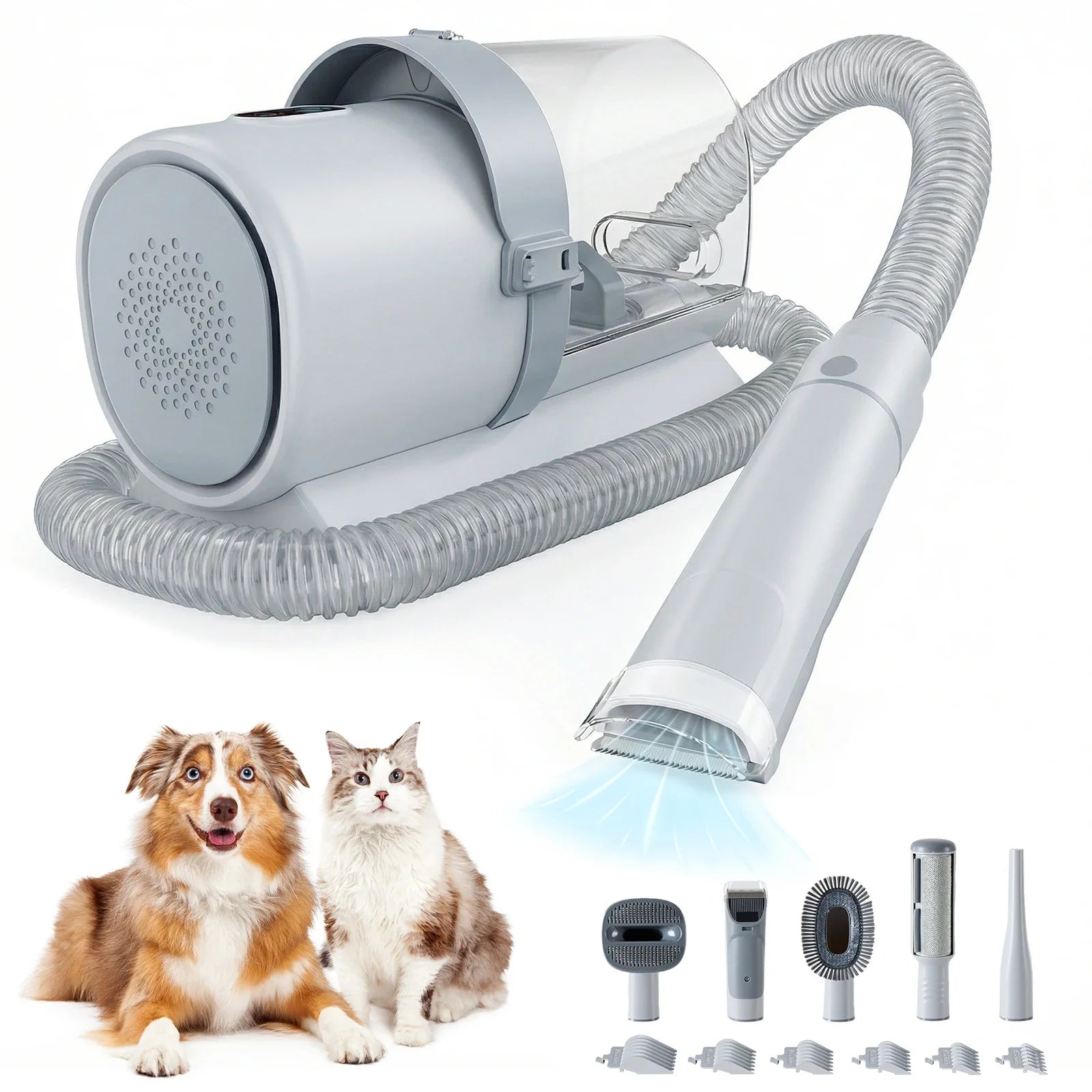 Pawsitive Grooming Pro Vacuum System | 2.5L Capacity with 5 Tools & Quiet Clippers