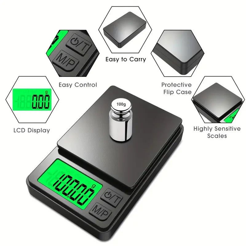 Pocket Precision Scale 1000g x 0.1g | Compact Digital Weighing Tool