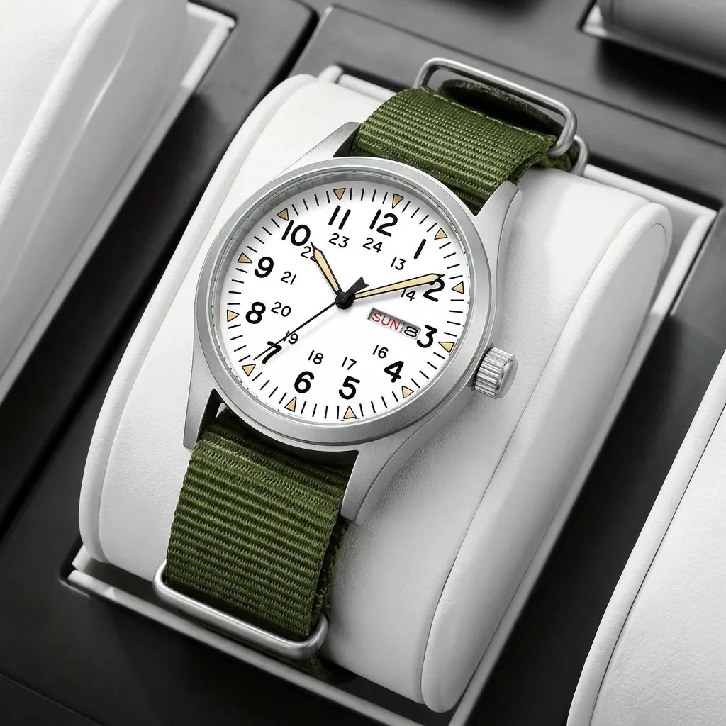 Men's 38mm Illuminated Adventure Watch - Clear Dial, Sturdy Strap