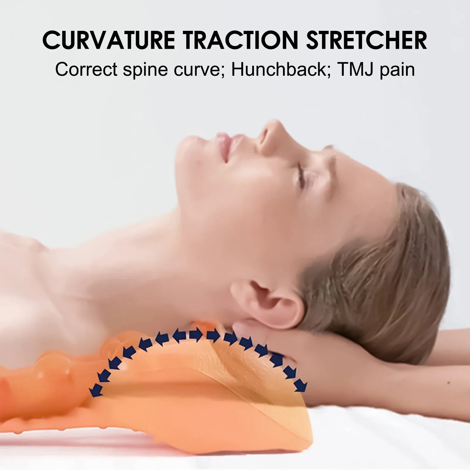 NeckEase Adjustable Cervical Support Brace with Stretch & Massage