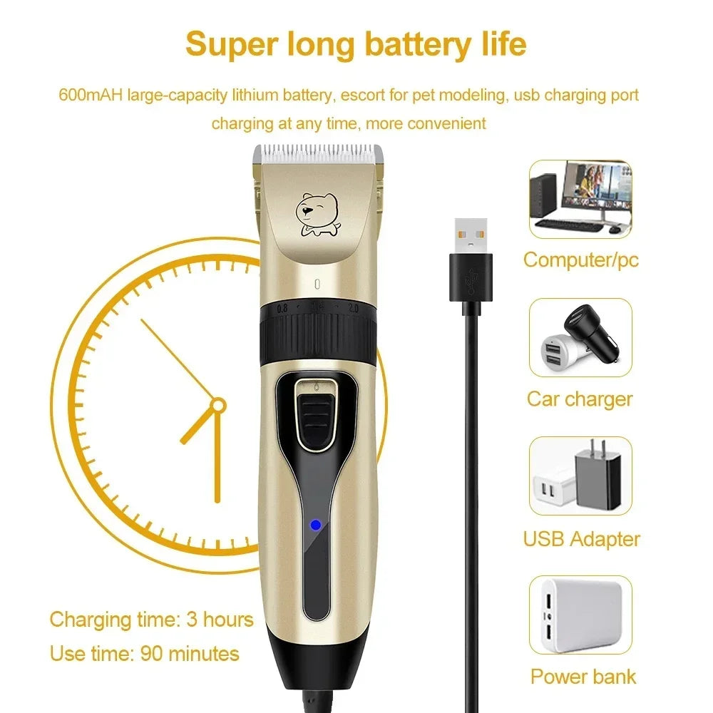 PawTrim Pro – Rechargeable Quiet Cordless Dog Grooming Clippers