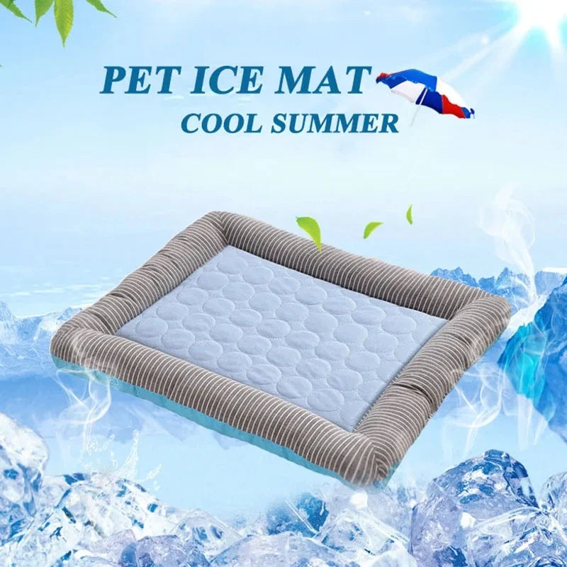 BreezyPaw Comfort Mat – 100% Cotton Cooling Bed for Pets