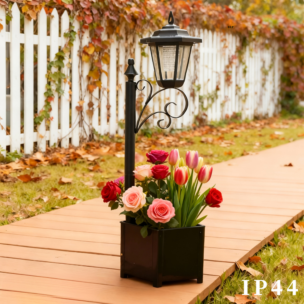 LUMENFLOW – Solar Garden Pathway Light with Floral Base