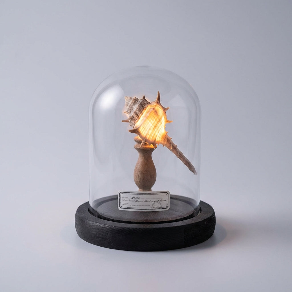 Ocean-Inspired Night Light with Seashell Design