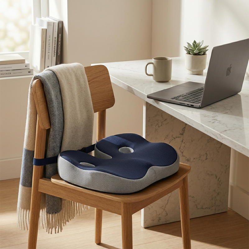 ErgoComfort Seat Cushion with Removable Cover - Multi-Color Options