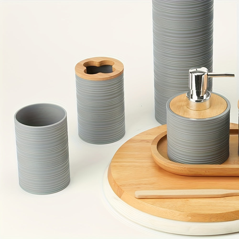 Bathroom Accessories Set with Six Essential Pieces