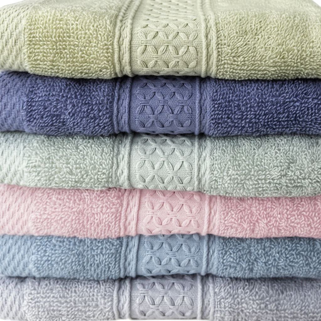 Set of Six Towels - Includes Washcloths