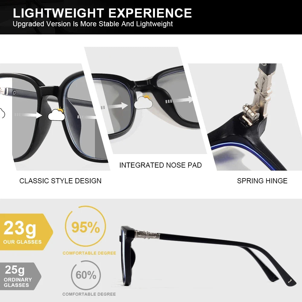 Versatile Photochromic Sunglasses – UV400 Protection for All