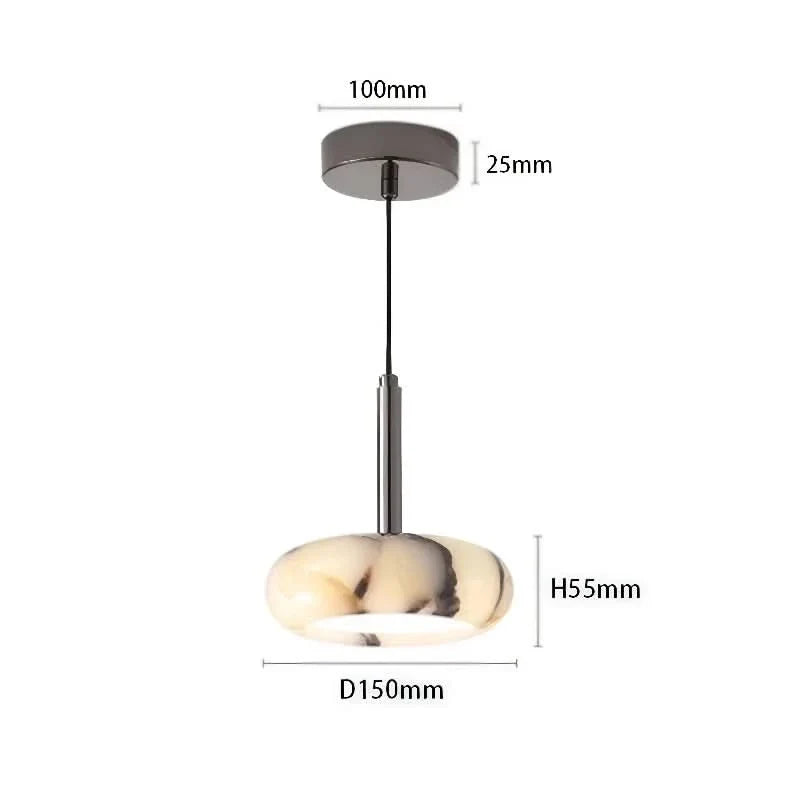 Artistic Marble-Effect LED Pendant Light for Elegant Spaces