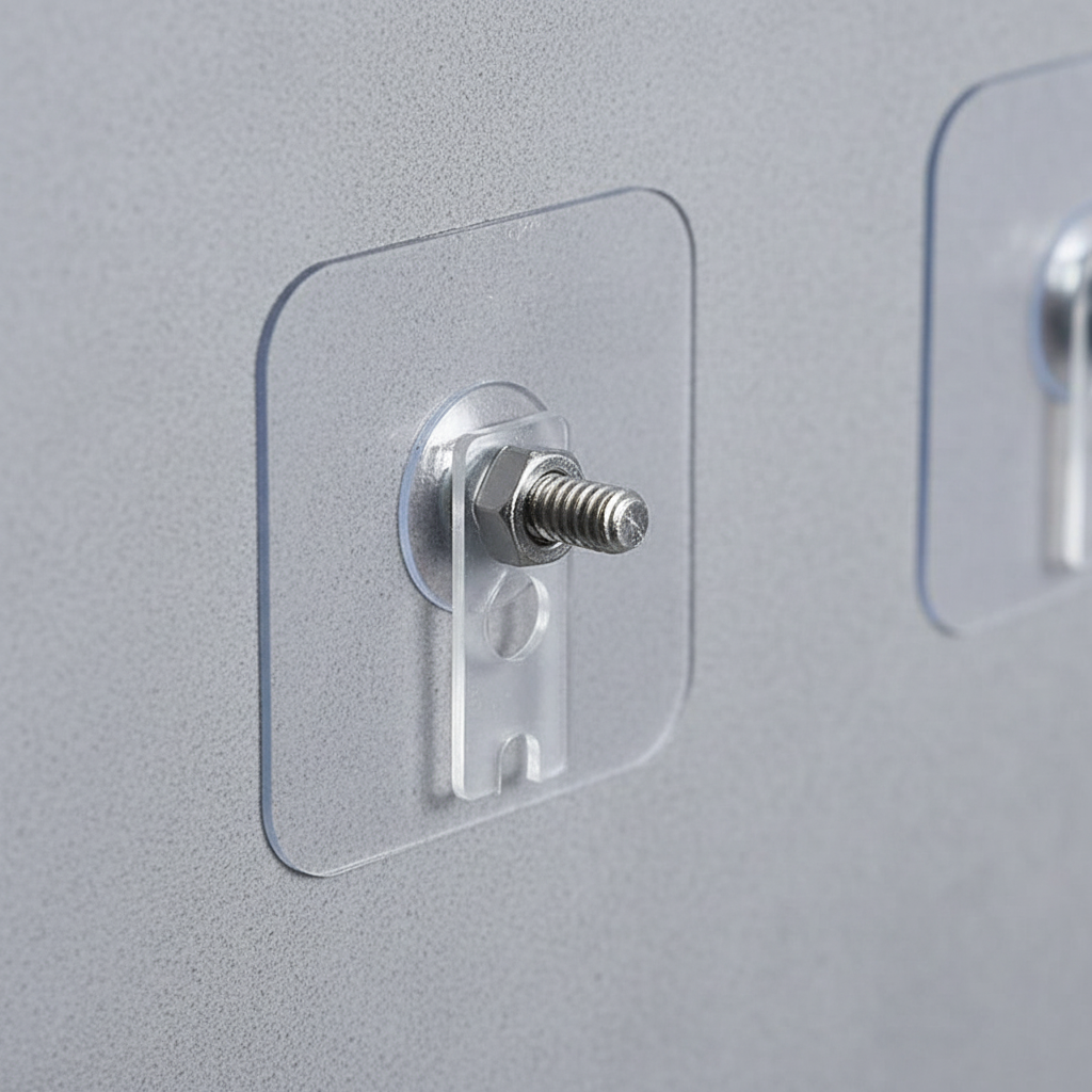 Adhesive Bathroom Hook Set – Corner Mount