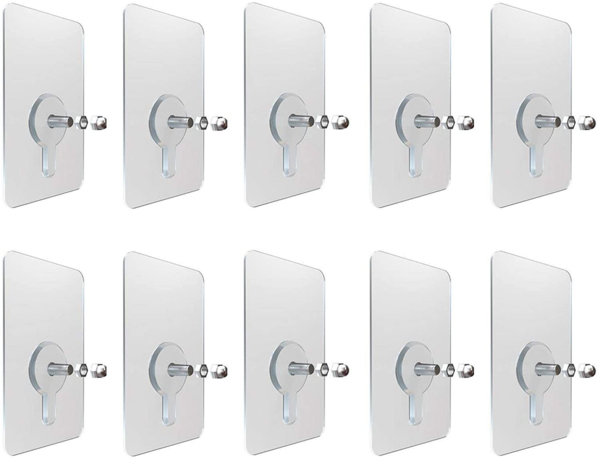 PVC Self-Adhesive Wall Hooks - Easy to Install Hook Strips