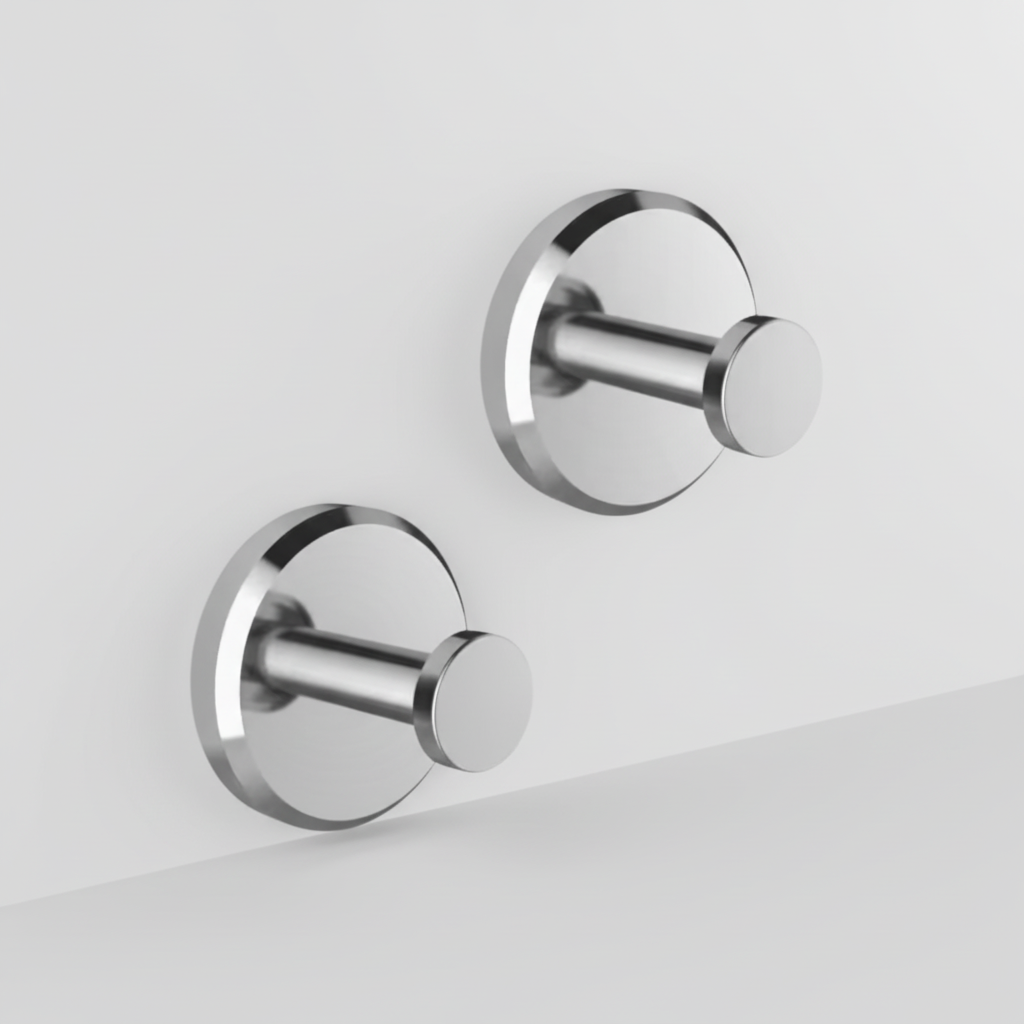 Plastic Suction Hook with Self-Adhesive Backing