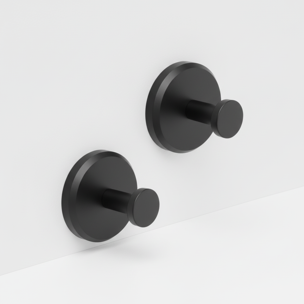 Plastic Suction Hook with Self-Adhesive Backing