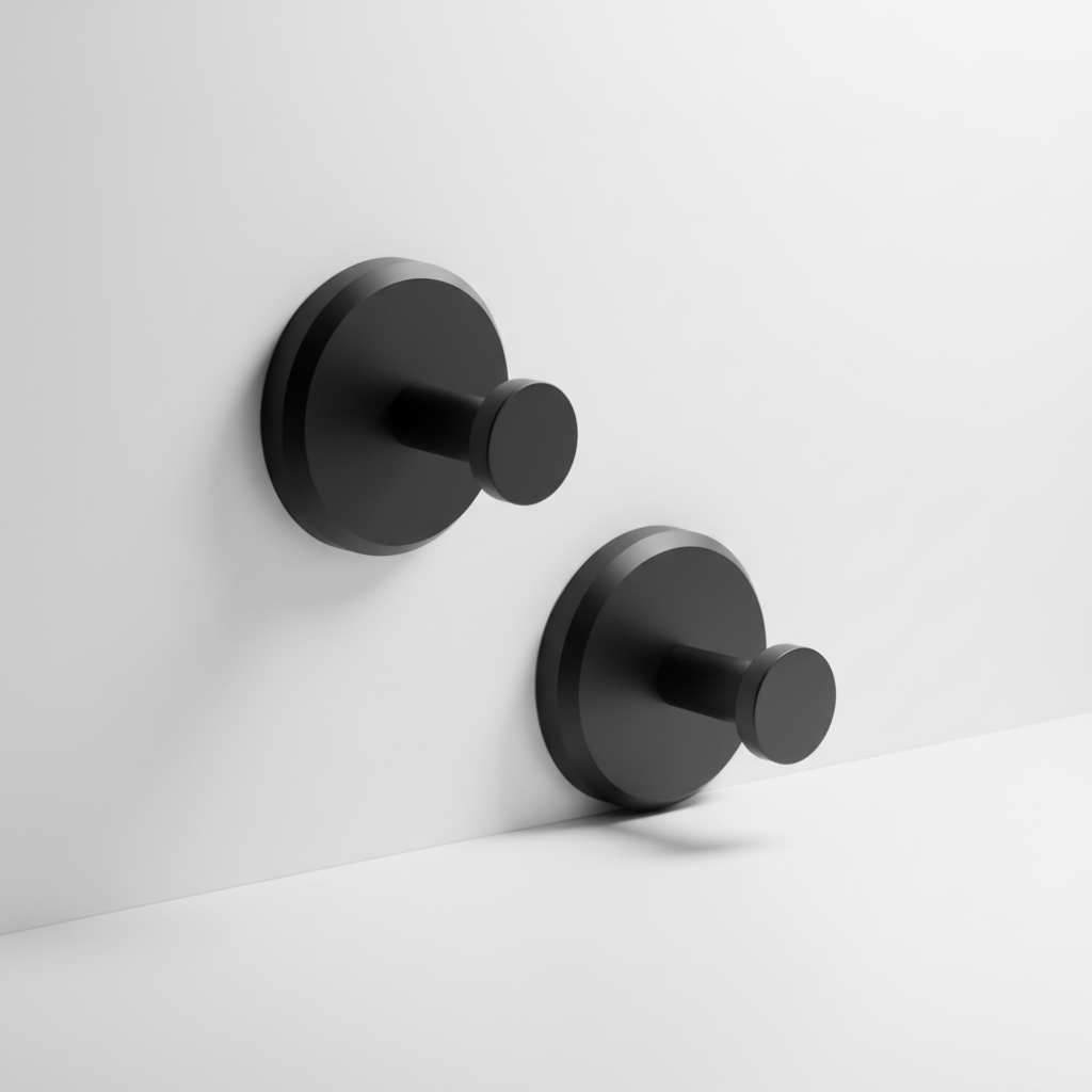Plastic Suction Hook with Self-Adhesive Backing