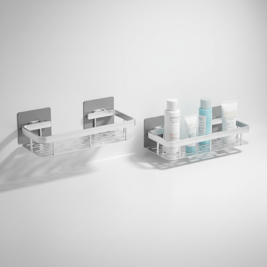 Adhesive Bathroom Storage Shelf