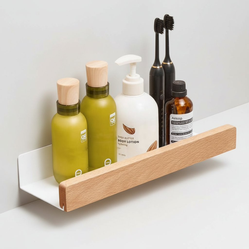 AquaWood Self-Stick Floating Shelf for Walls