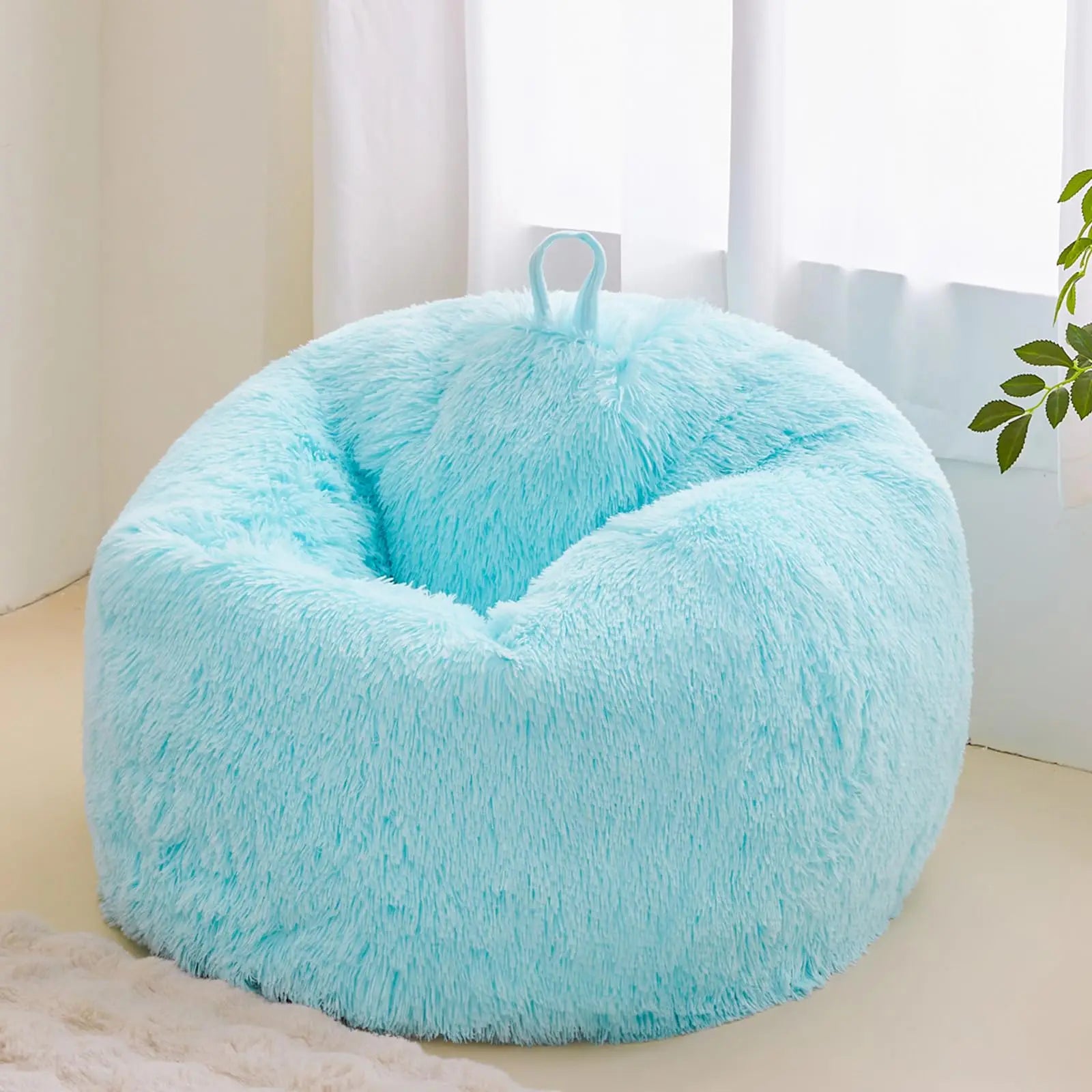 Blush Cloud Plush Bean Bag Chair Cover – Cozy Cover for Kids & Teens