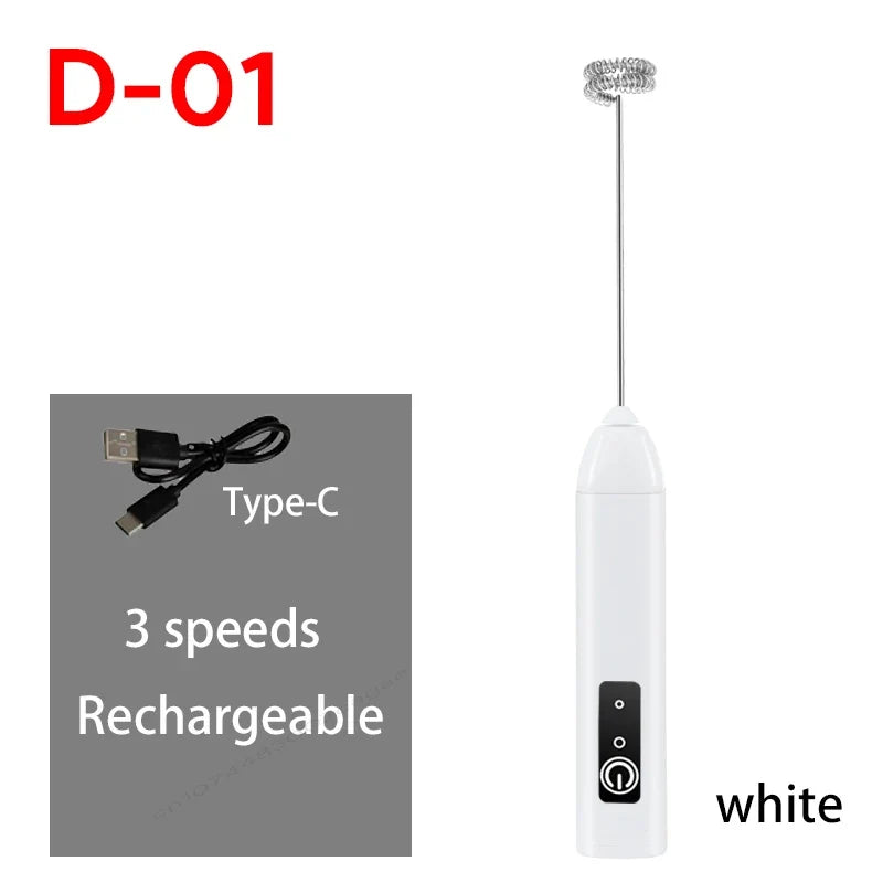 BrewMaster Electric Milk Whisker | USB Rechargeable Frother for Beverages