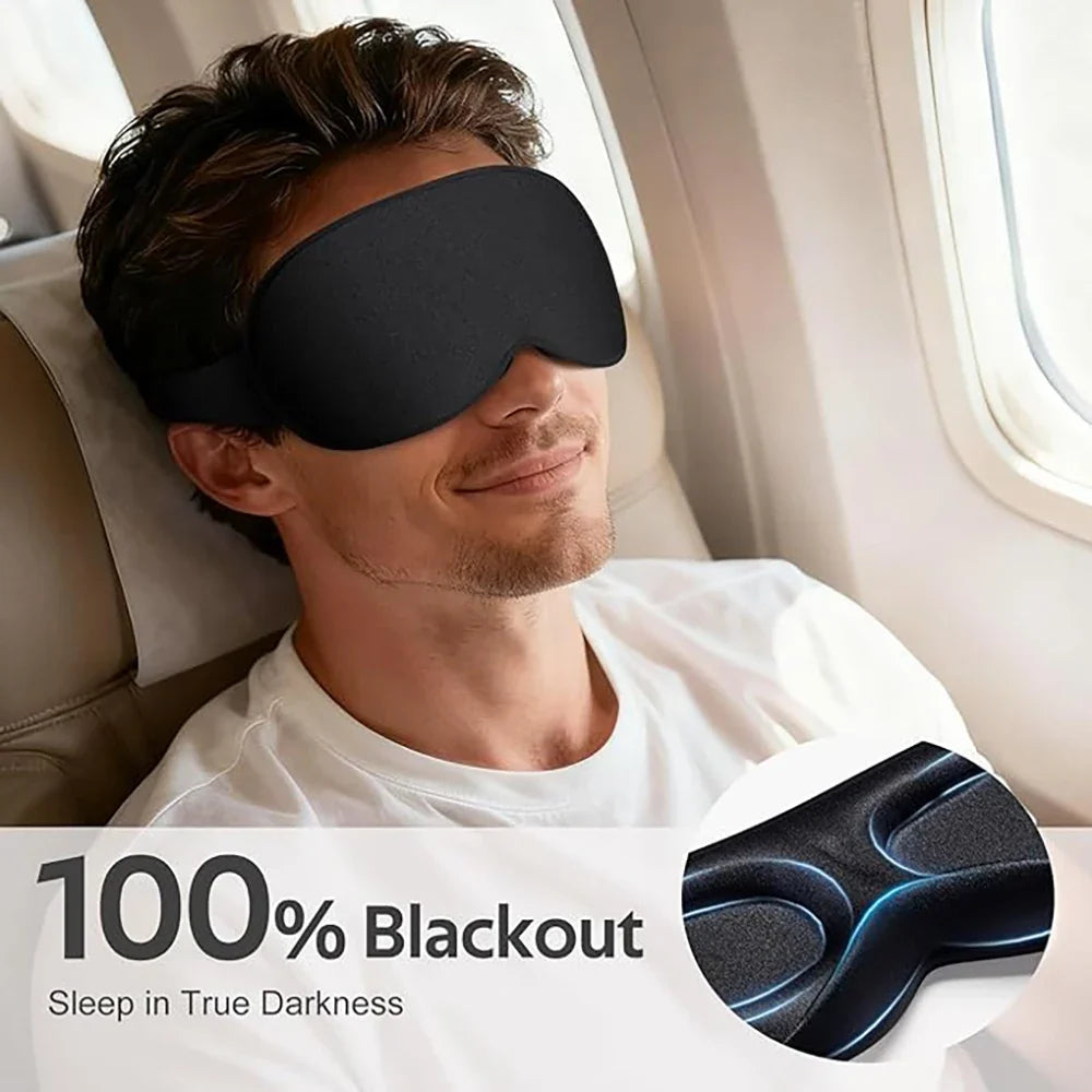 LunaDream 3D Light-Reducing Eye Mask – Soft Contoured Sleep Mask for Comfort Anywhere