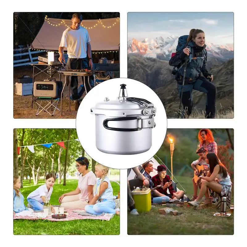 Portable Outdoor Aluminium Alloy Pressure Cooker for Camping
