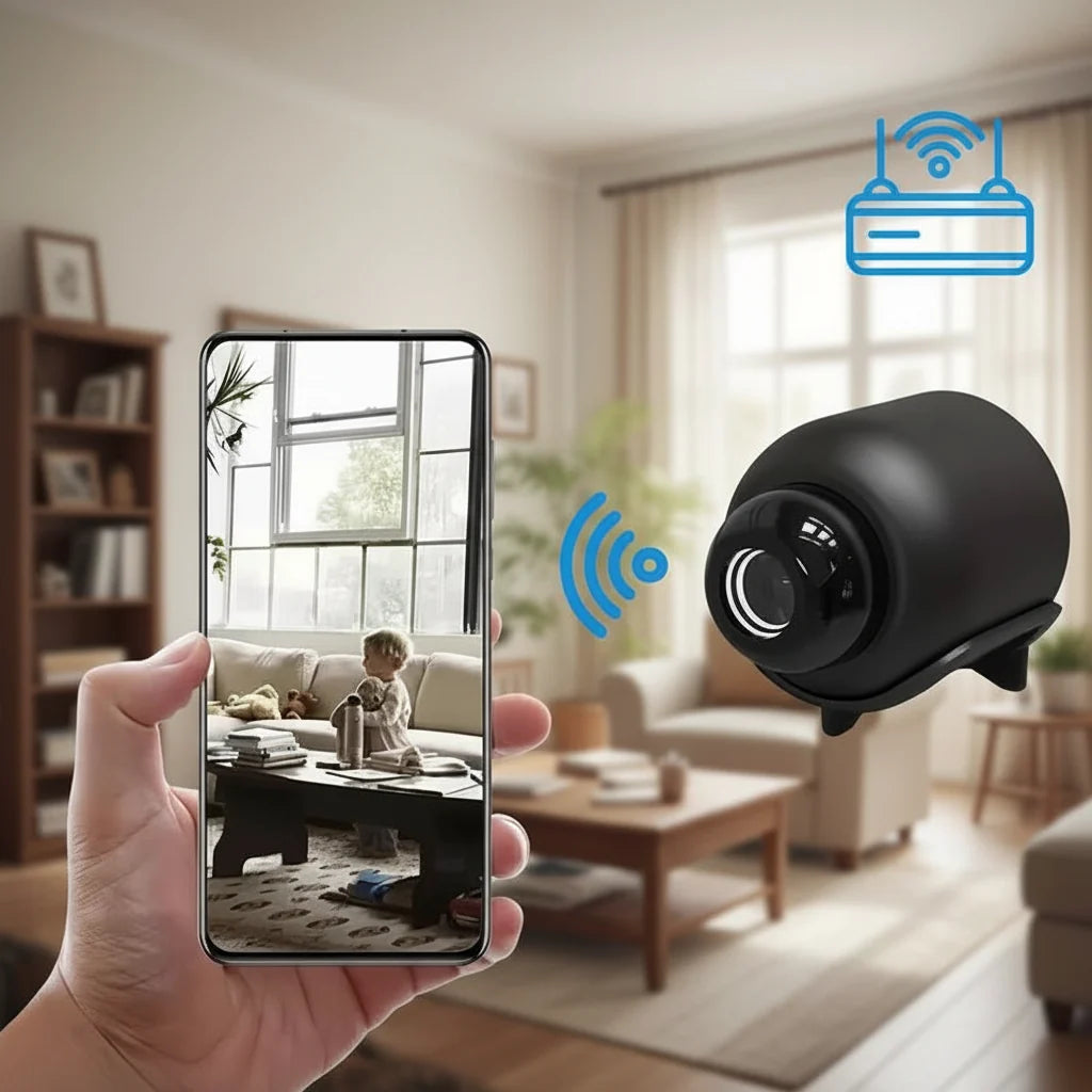 SecureView – 1080P Wireless Mini Camera for Home Surveillance