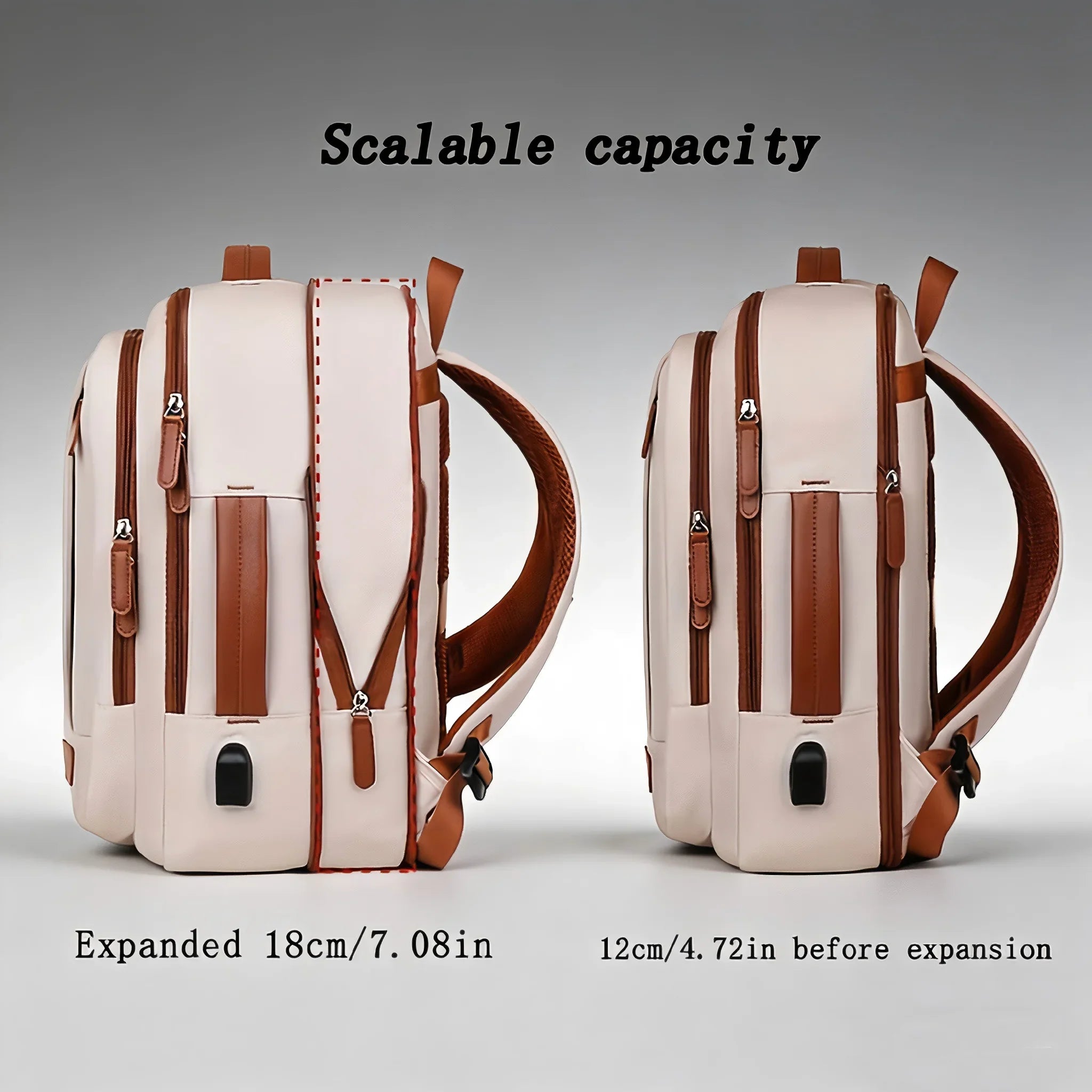 Versatile 36-55L Expandable Laptop Backpack – Perfect for Travel and Work