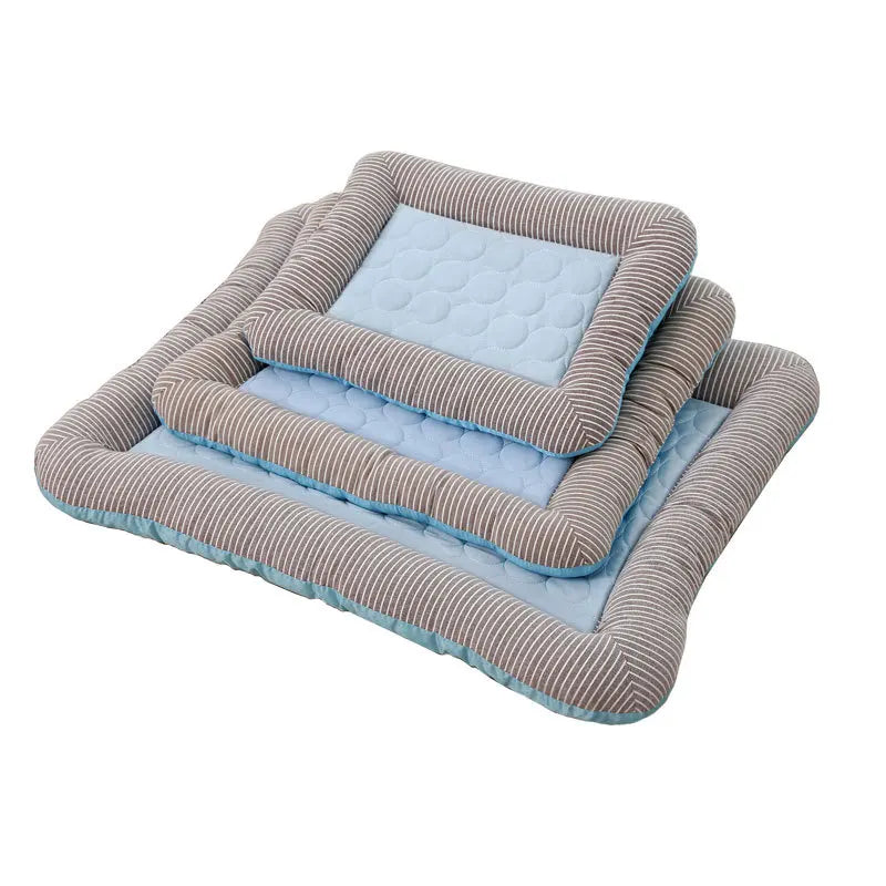 BreezyPaw Comfort Mat – 100% Cotton Cooling Bed for Pets
