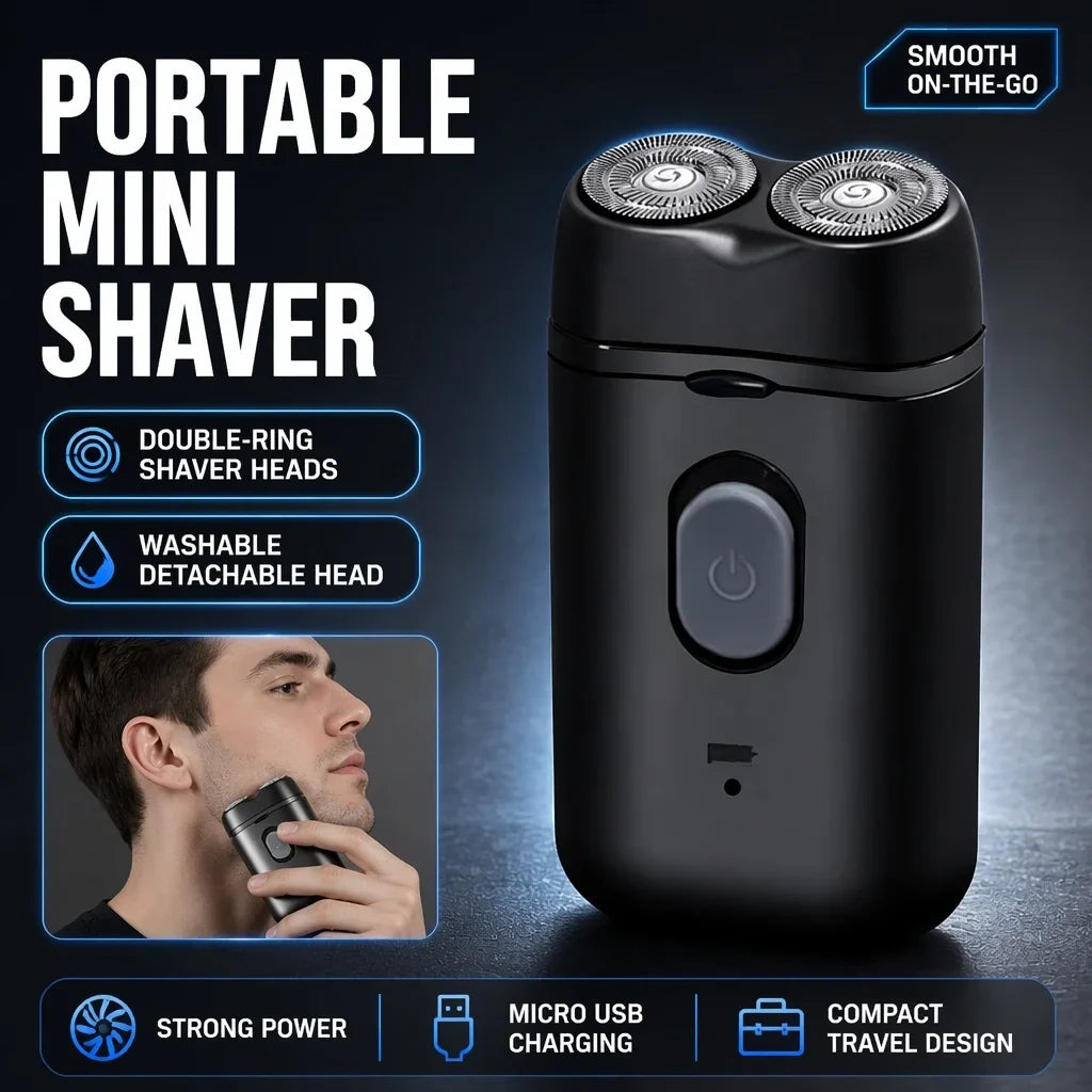 SwiftShave Pro - USB Rechargeable Dual Head Electric Razor for Men