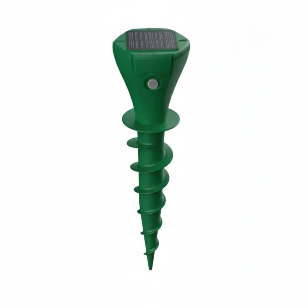 Eco-Friendly Mole Deterrent Spike with Solar Power