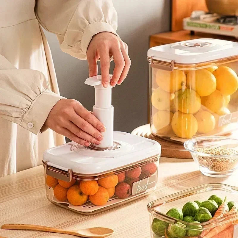 Transparent Food Vacuum Storage Container with Hand Pump – Fresh Seal