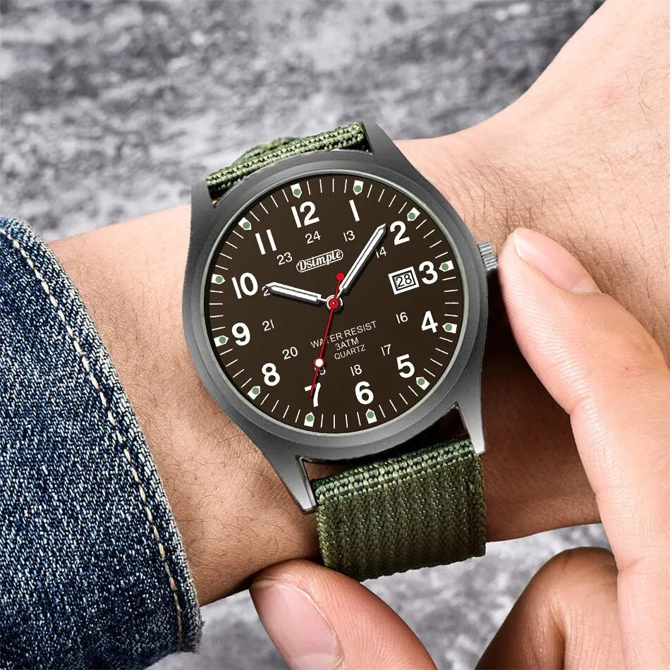 DuraTime Men's Luminous Tactical Watch – Reliable Quartz Precision