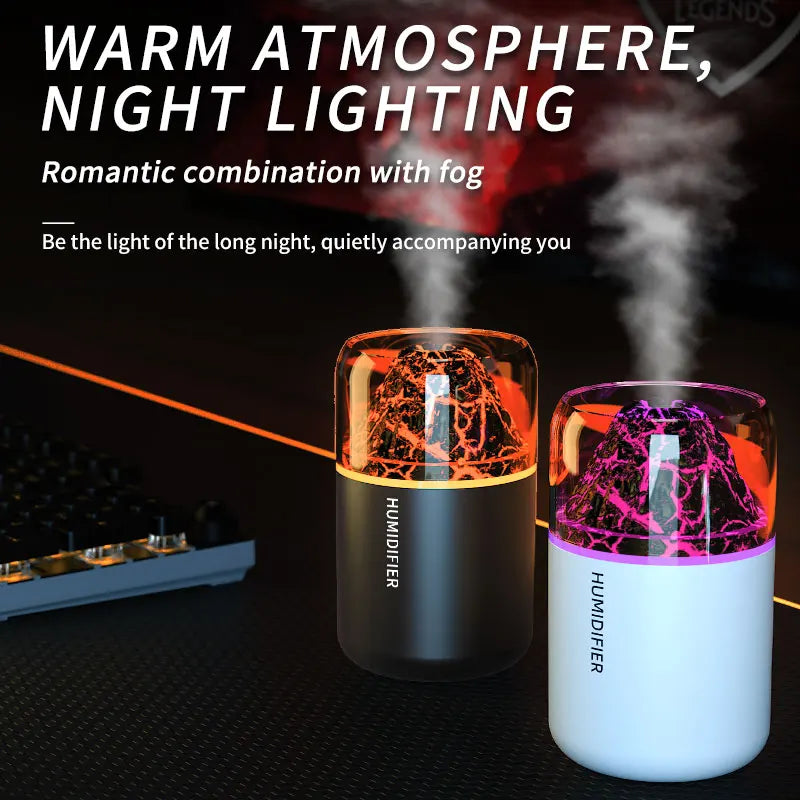 AromaWave Volcano Mist Diffuser & Humidifier with Light