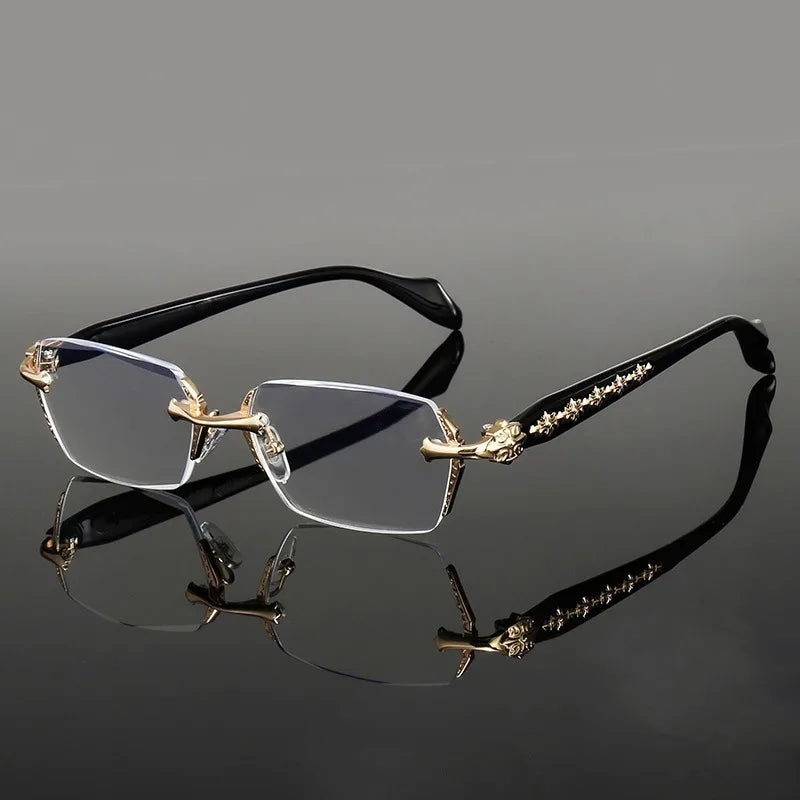 LumiGuard Frameless Blue Light Blocking Glasses – Sleek & Lightweight Computer Eyewear for Work and Gaming