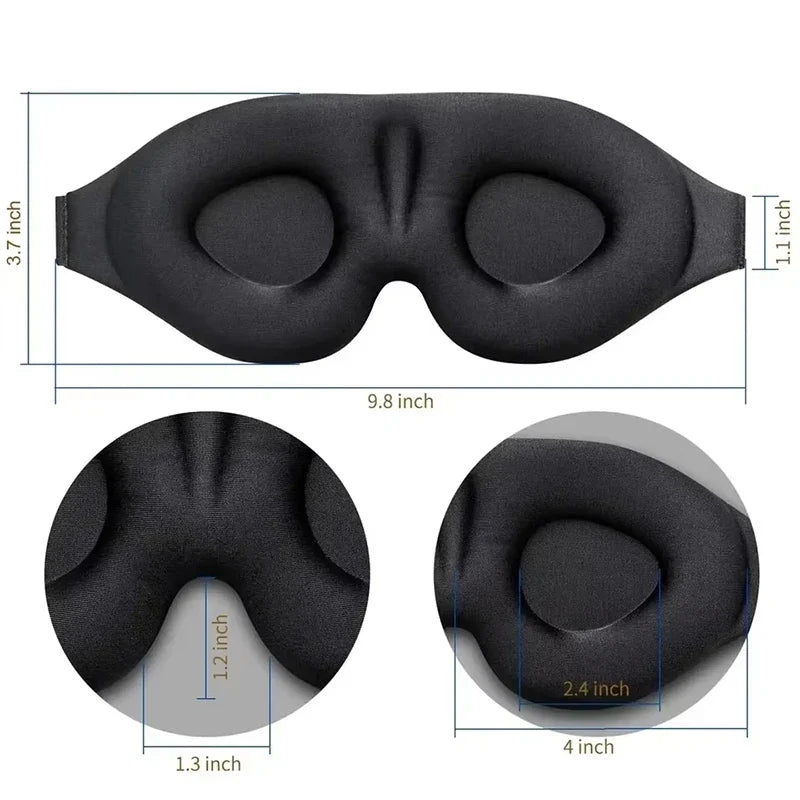 SereneVision 3D Comfort Sleep Mask – Adjustable Light-Blocking Eye Cover