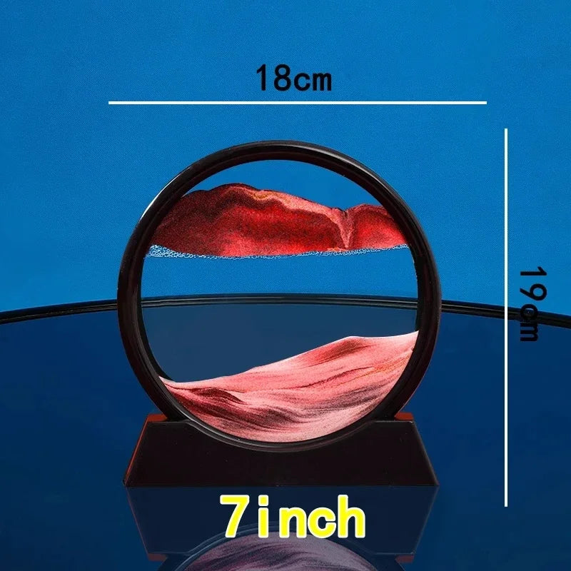 AquaFlow 3D Sand Art Display – Serene Ocean-Inspired Decor