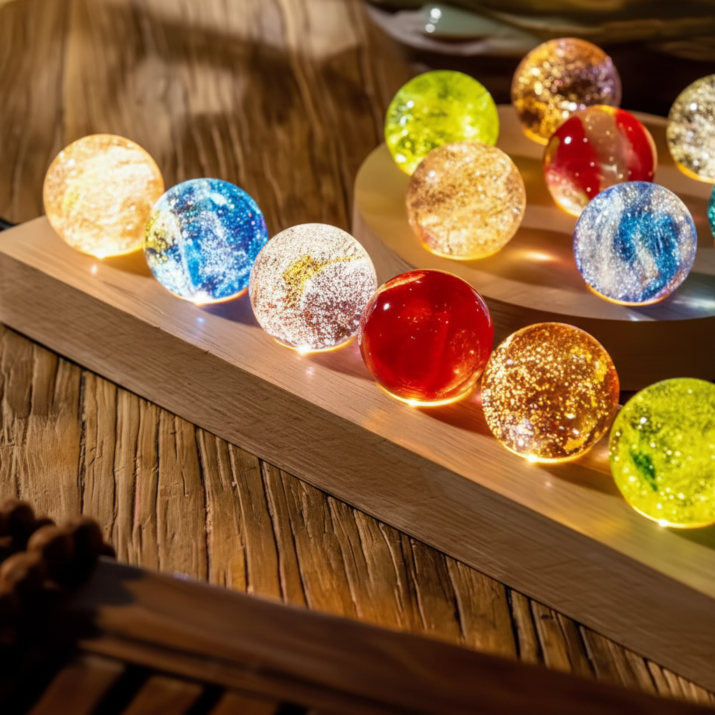 Crystal Ball Light Set with Seven Pieces - Aurasphere