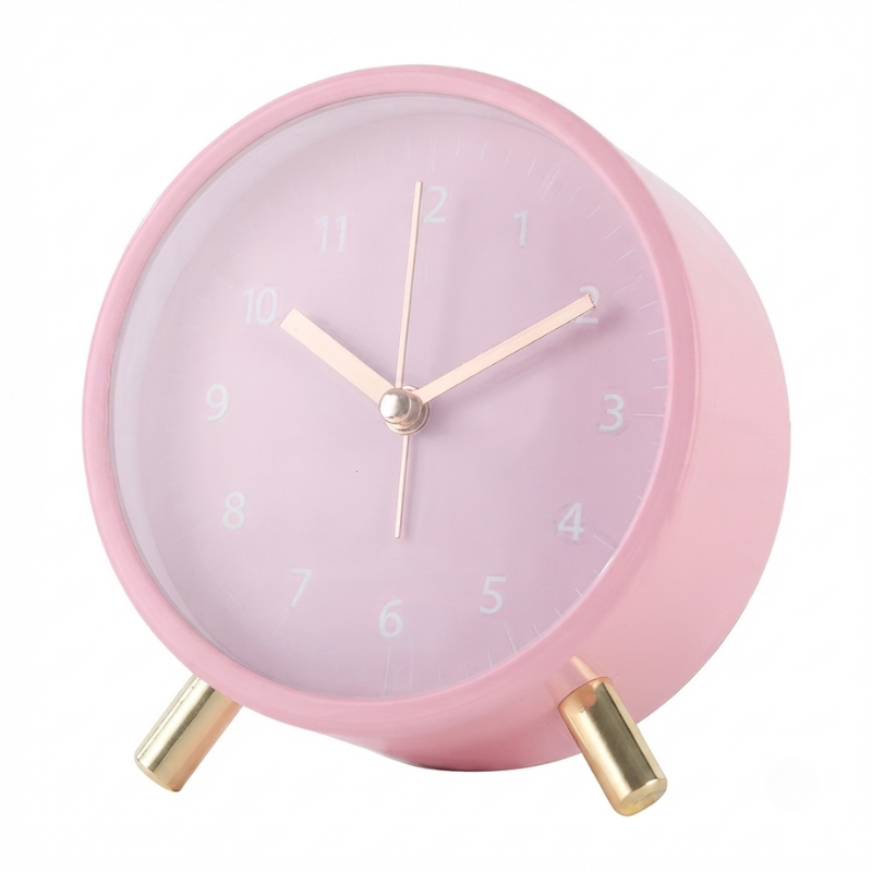 Whispering Time Compact Alarm Clock with Quartz Precision