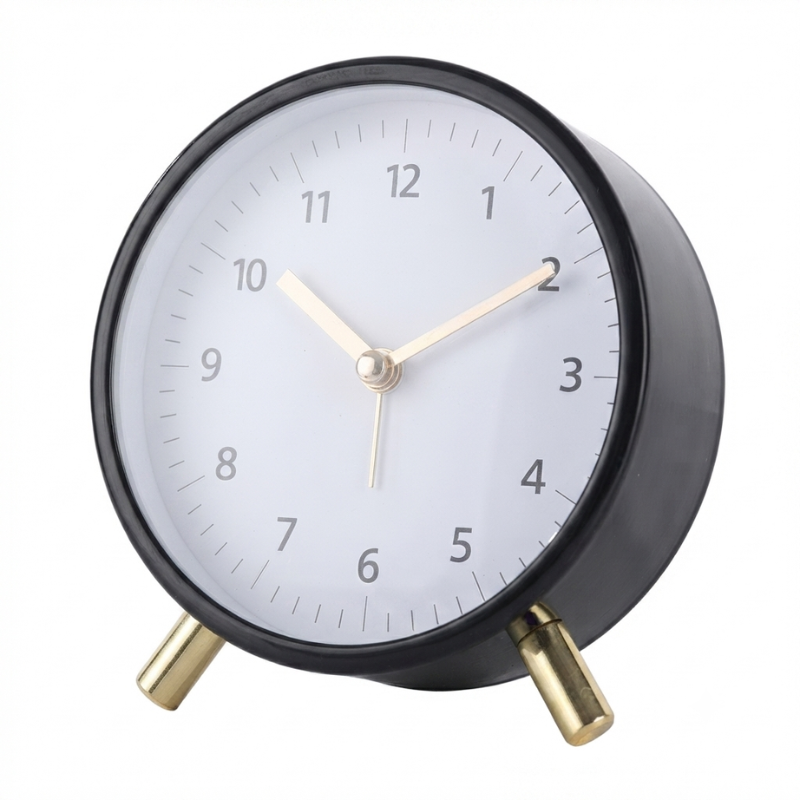 Whispering Time Compact Alarm Clock with Quartz Precision