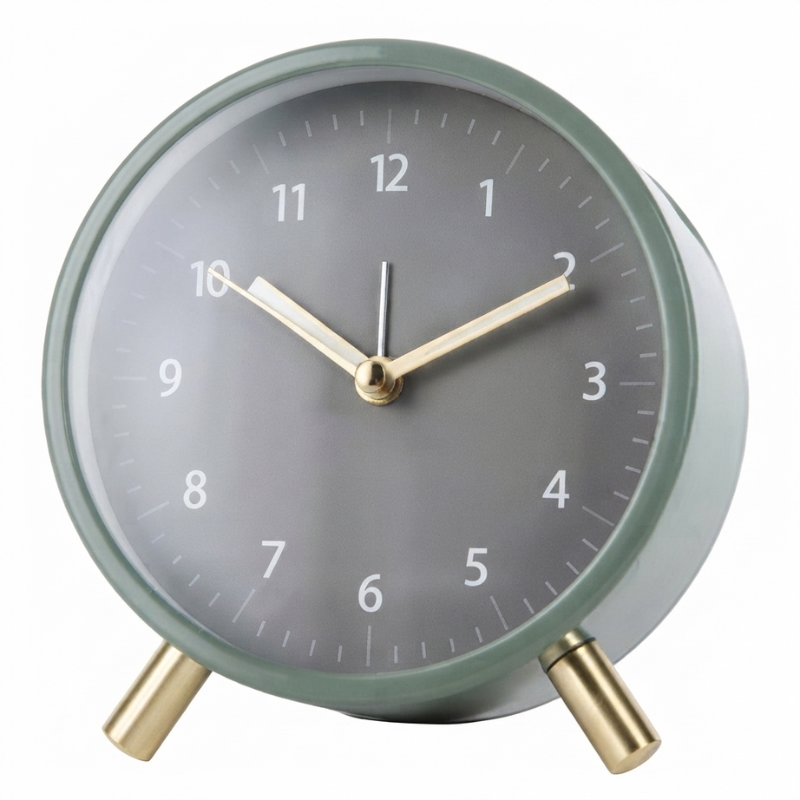 Whispering Time Compact Alarm Clock with Quartz Precision