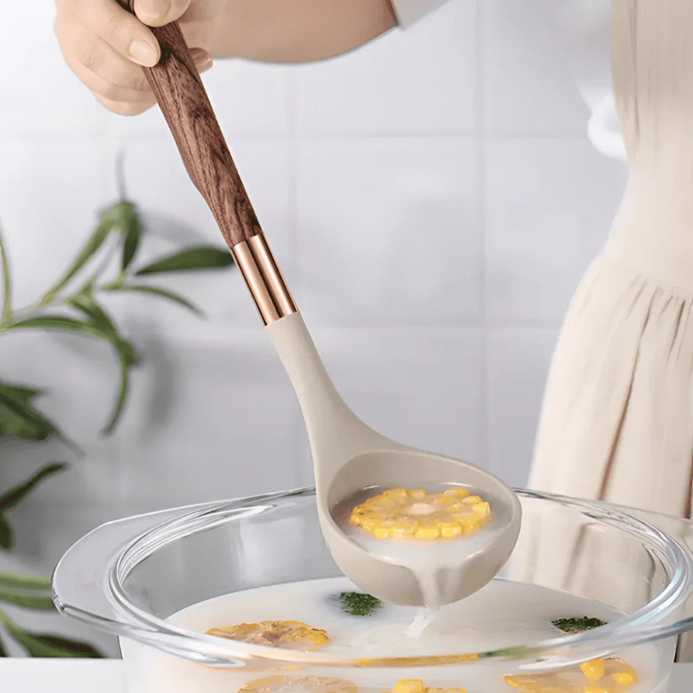 10-Piece Heat-Resistant Kitchen Tool Set with Ergonomic Design