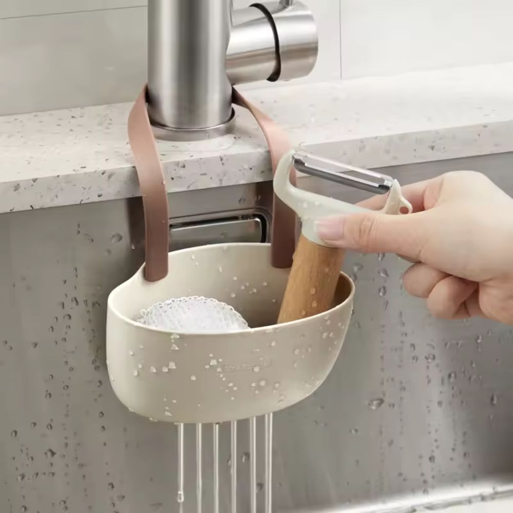 Versatile Silicone Sink Caddy for Sponges and Tools