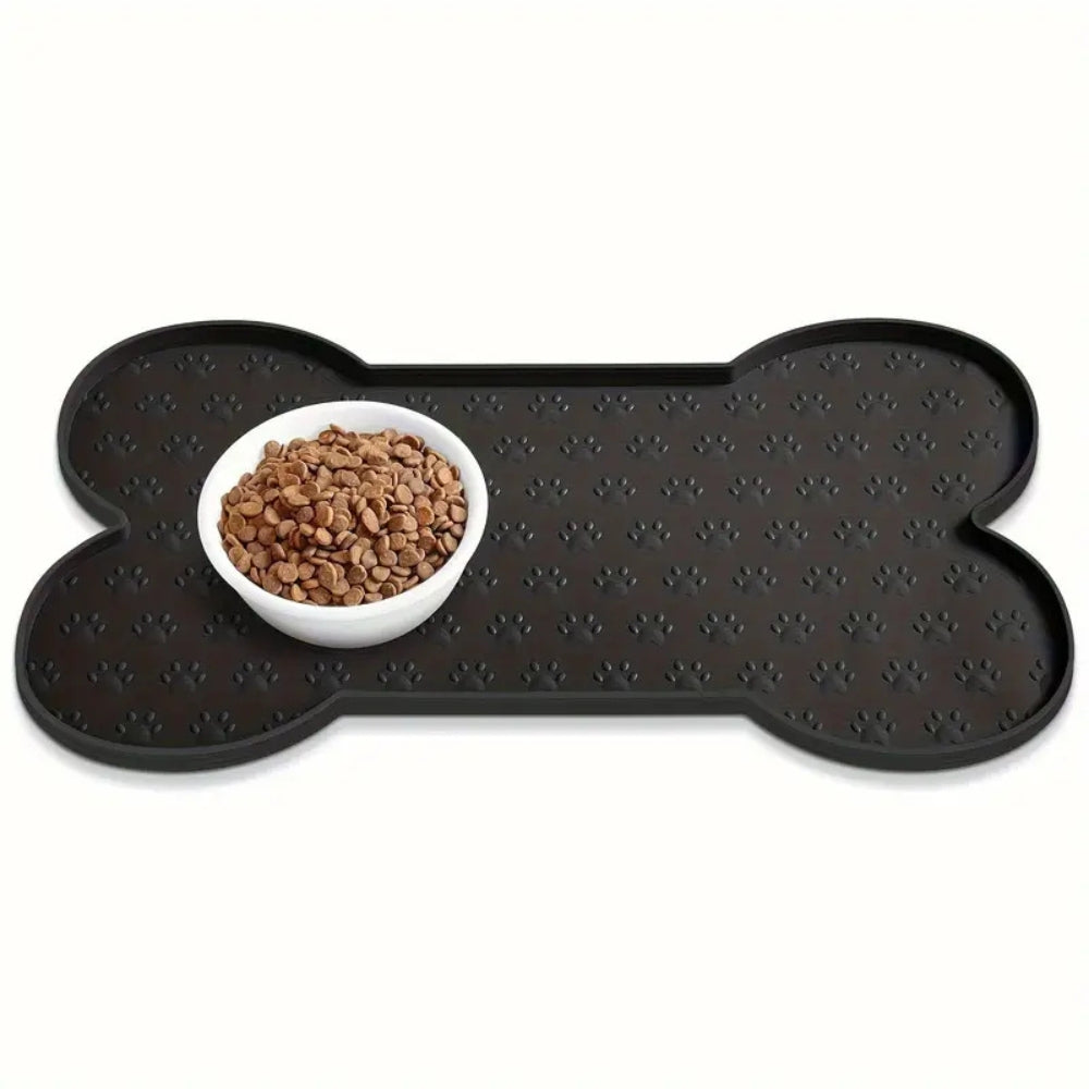 Mess-Free Pet Dining Mat with Non-Slip Grip | Fun Paw Design