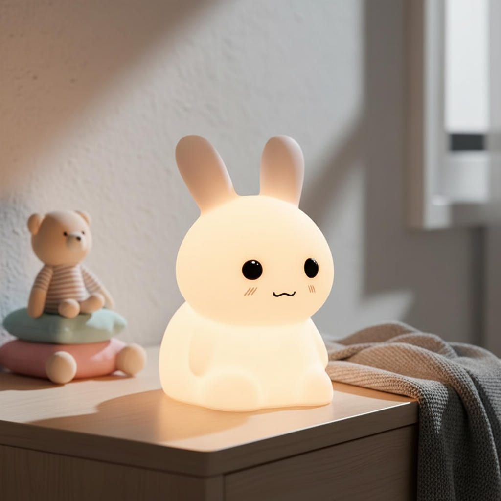 Soft Silicone Bunny Night Lamp - Cuddle Companion