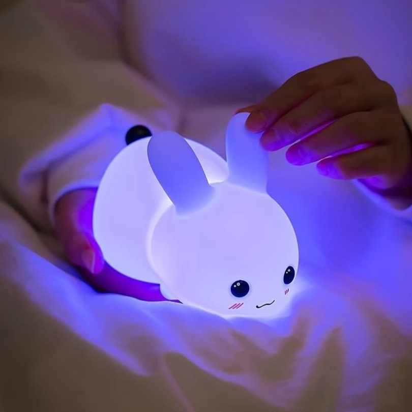 Soft Silicone Bunny Night Lamp - Cuddle Companion