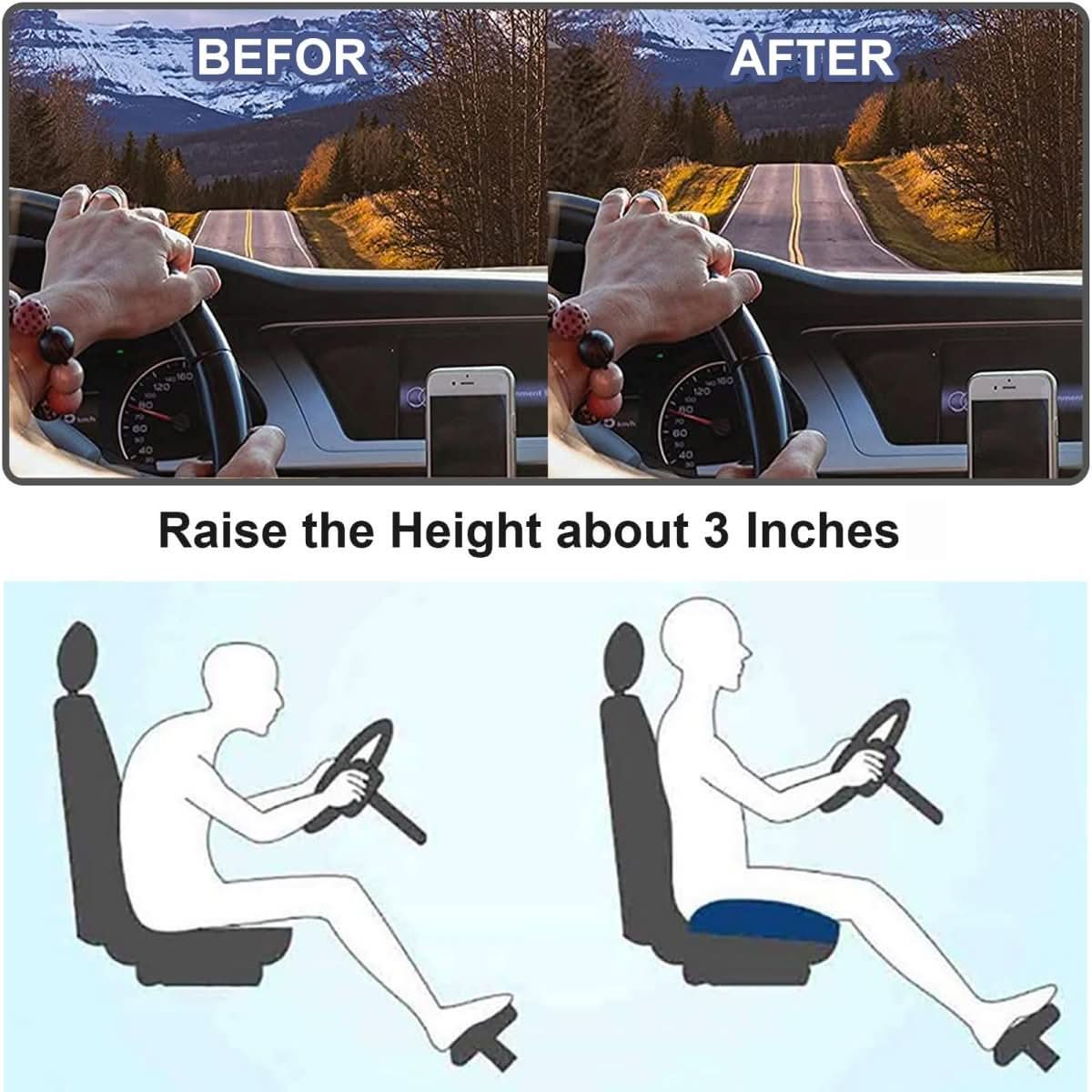 DriveEase - Comfort-Enhancing Ergonomic Car Seat Cushion