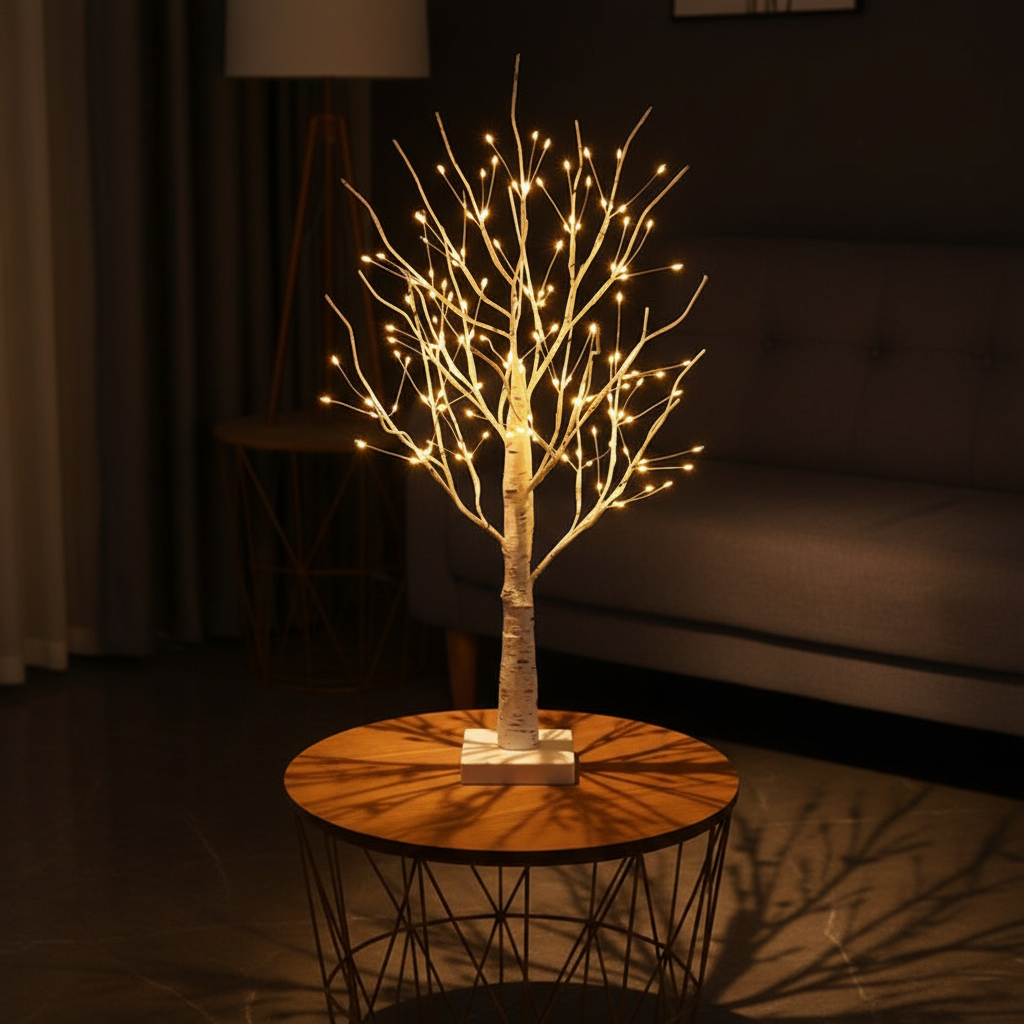 Tabletop Tree with Scandinavian Design - LumiBranch Style