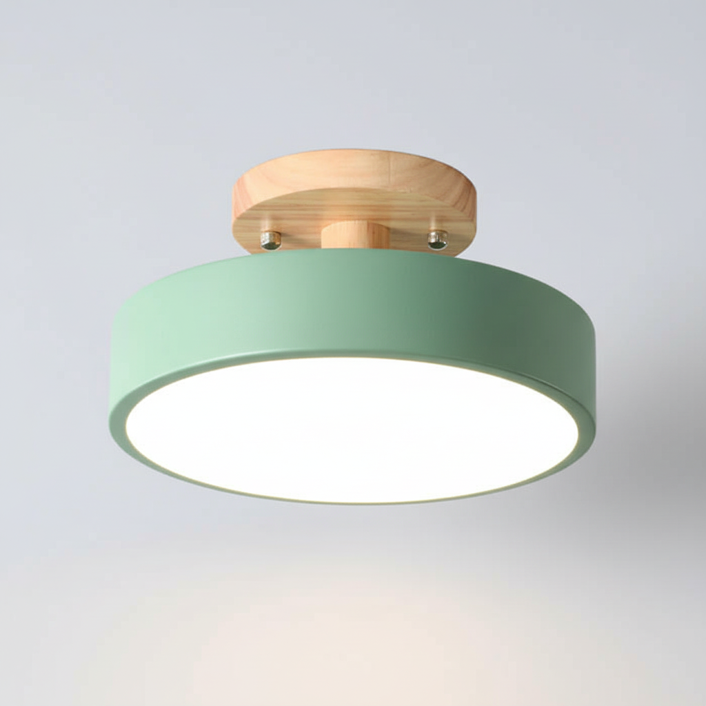 Round Light Fixture in Scandinavian Minimalist Design