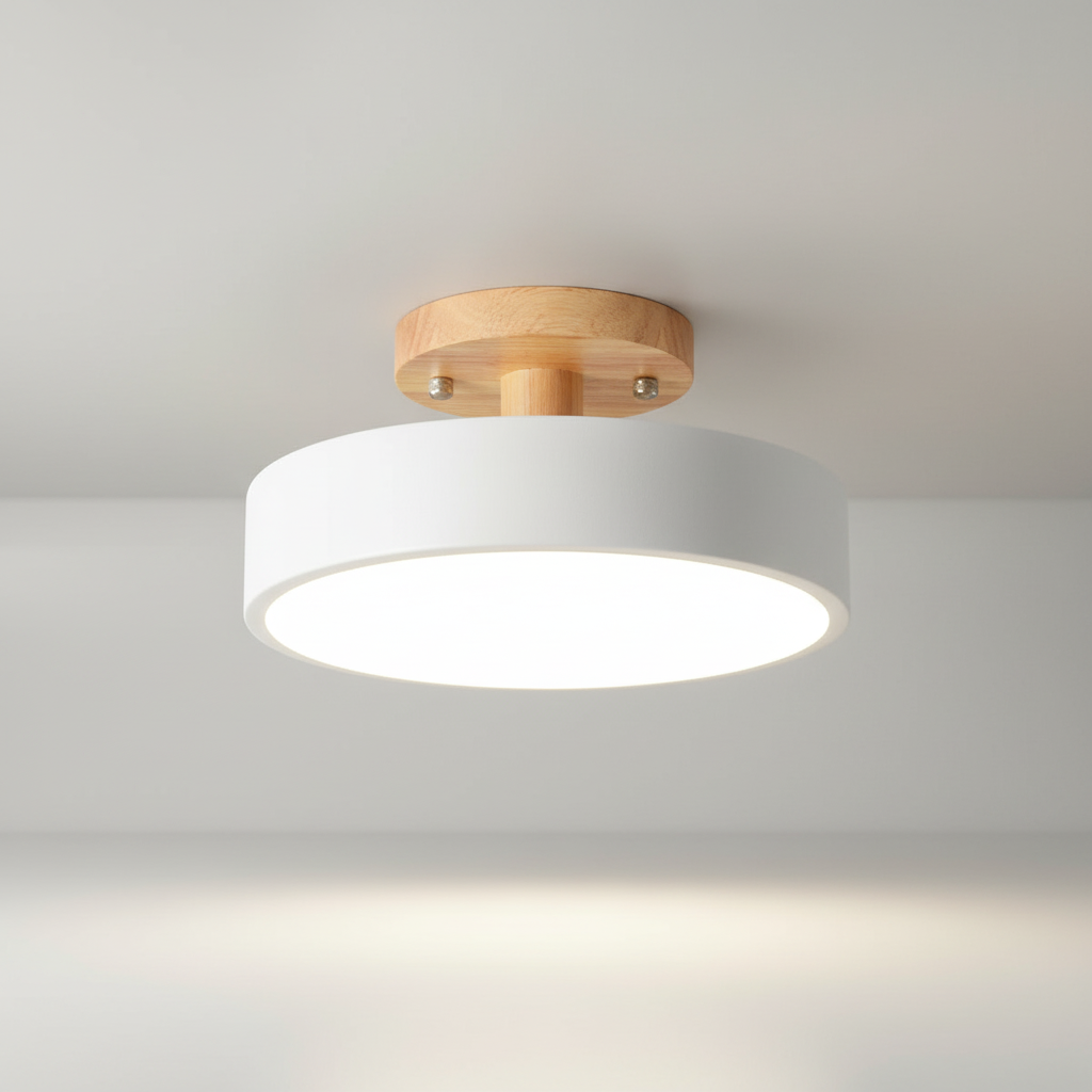 Round Light Fixture in Scandinavian Minimalist Design
