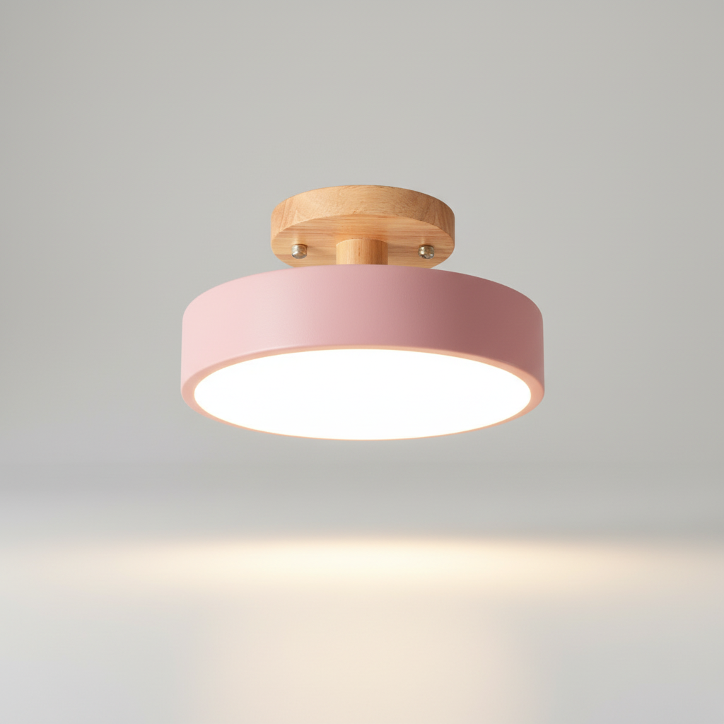 Round Light Fixture in Scandinavian Minimalist Design