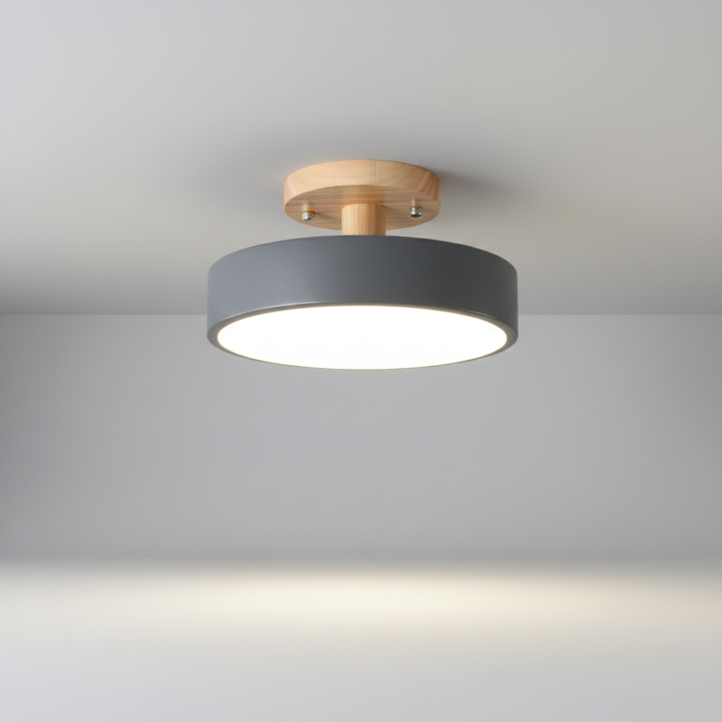 Round Light Fixture in Scandinavian Minimalist Design